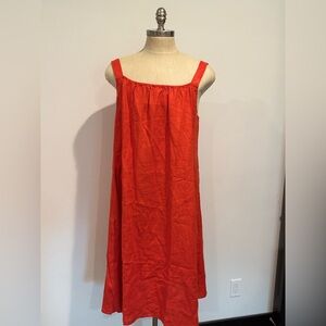 Eileen Fisher Vibrant Red Midi Dress